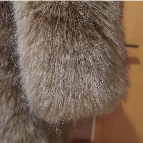 Zara- Tan Faux Fur Coat NWOT! - Picture 5 of 7